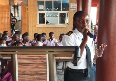 YOUNGEST FEMALE GHANAIAN PILOT VISIT MYSTICAL ROSE ACADEMY